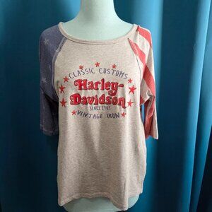 Vintage Iron | Harley-Davidson Americana Raglan Graphic Tee - M
